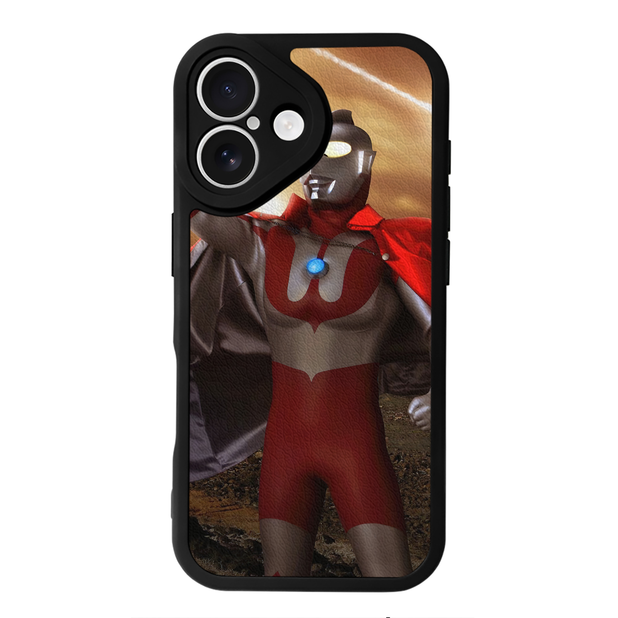 （画像用） ウルトラマン Ultraman 【iPhone 16シリーズ対応】シリコンスマホケース（レザー調） 材質：シリコン
